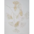 Obraz ręcznie malowany na płótnie złote liście miłorzebu - 60 x 80 cm - beżowy 1