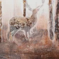 Obraz  BACKWOODS ręcznie malowany na płótnie jesienny pejzaż leśny - 100 x 60 cm - brązowy 2