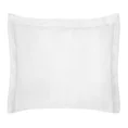 NOVA COLOUR Poszewka na poduszkę bawełniana z satynowym połyskiem i ozdobną kantą - 70 x 80 cm - biały 1