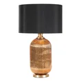 Lampa dekoracyjna z welwetowym abażurem - ∅ 41 x 65 cm - czarny 3
