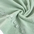 Ręcznik z żakardową bordiurą zdobioną chwostami z efektem 3D - 50 x 90 cm - miętowy 5