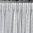 Zasłona ADORA w stylu boho ażurowa zdobiona subtelnymi chwostami - 140 x 270 cm - biały 10