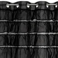Firana AURA z etaminy zdobiona subtelnymi falbanami - 140 x 250 cm - czarny 6