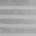 EUROFIRANY PREMIUM Ręcznik EMIL w kolorze srebrnym, z żakardową bordiurą w paski - 70 x 140 cm - srebrny 2