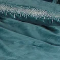 EVA MINGE Welwetowa narzuta ALESSIA dwukolorowa z ozdobnym przeszyciem - 220 x 240 cm - jasnoturkusowy 3