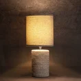 Lampa AGIS na ceramicznej podstawie z wytłaczanym wzorem tkaniny - ∅ 20 x 43 cm - stalowy 3