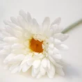 GERBERA kwiat sztuczny dekoracyjny - dł. 52 cm śr. kwiat 11 cm - biały 2