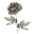 Świąteczny kwiat dekoracyjny z dwóch rodzajów błyszczących tkanin - 12 x 65 cm - srebrny 1