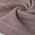Ręcznik bawełniany MIRENA w stylu boho z frędzlami - 50 x 90 cm - brązowy 5