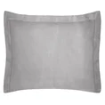 NOVA COLOUR Poszewka na poduszkę bawełniana z satynowym połyskiem i ozdobną kantą - 70 x 90 cm - stalowy 1