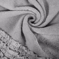Ręcznik zdobiony falbankami - 50 x 90 cm - srebrny 5
