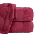 Ręcznik LORITA 70X140 cm bawełniany z żakardową bordiurą w stylu eko - 70 x 140 cm - amarantowy 1