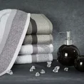 Ręcznik MARIT z ozdobną bordiurą z drobnym żakardowym wzorem - 50 x 90 cm - ciemnobeżowy 7