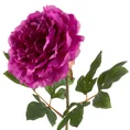 PIWONIA kwiat sztuczny dekoracyjny z płatkami z jedwabistej tkaniny - ∅ 18 x 78 cm - amarantowy 1