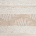 EUROFIRANY CLASSIC Ręcznik SYLWIA 2 z żakardową bordiurą z falującym wzorem - 70 x 140 cm - kremowy 2