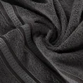 EUROFIRANY PREMIUM Ręcznik MILA  z włókien bambusowych z  bordiurą tkaną w ozdobne pasy 3D - 70 x 140 cm - grafitowy 5