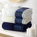 EWA MINGE Ręcznik AISHA  z bordiurą zdobioną designerskim nadrukiem z motywem zwierzęcym - 50 x 90 cm - biały 9