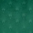 Zasłona JULIA z miękkiego welwetu z wytłaczanym geometrycznym wzorem wachlarzy - 140 x 250 cm - zielony 12