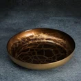 Patera SUZI ze szkła artystycznego ze złotym żyłkowaniem - ∅ 21 x 4 cm - złoty 1