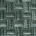 EUROFIRANY PREMIUM narzuta  z  welwetu pikowana w geometryczny wzór metodą tradycyjnego szycia - 220 x 240 cm - ciemnomiętowy 4