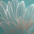 LIMITED COLLECTION Pościel SALVIA 5 z makosatyny bawełnianej z motywem liści lilii wodnej ŚWIEŻOŚĆ SZAŁWII - 160 x 200 cm - szałwiowy 2