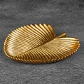 Patera dekoracyjna lśniąca złota liść egzotyczny - 19 x 19 x 2 cm - złoty 1
