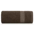 Ręcznik RIVA chłonny i wytrzymały z przeplataną bordiurą - 70 x 140 cm - brązowy 3