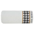 EVA MINGE Ręcznik MINGE 1 z bordiurą zdobioną fantazyjnym nadrukiem w pepitkę - 50 x 90 cm - biały 3