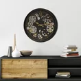 Dekoracyjny zegar ścienny z ruchomymi kołami zębatymi, styl industrialny, 35 cm średnicy - 35 x 7 x 35 cm - czarny 4