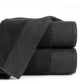 Ręcznik ANELA z ozdobną bordiurą przetykaną błyszczącą nicią - 50 x 90 cm - czarny 1