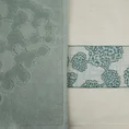 Komplet ręczników ALIA z roślinnym wzorem - 37 x 25 x 10 cm - miętowy 2