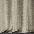 Zasłona LUSSI z lśniącego welwetu z żakardowym wzorem - 140 x 250 cm - jasnobrązowy 3
