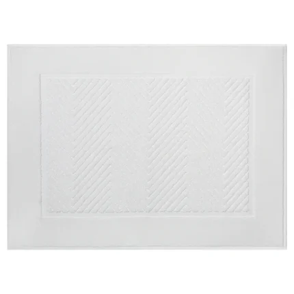 REINA LINE Dywanik łazienkowy z bawełny frotte zdobiony wzorem w zygzaki REINA LINE Dywanik łazienkowy z bawełny frotte zdobiony wzorem w zygzaki - 50 x 70 cm