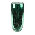 Wazon MOLLY ze szkła artystycznego zielono-srebrna - ∅ 16 x 38 cm - zielony 1