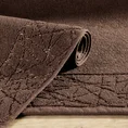 Dywanik łazienkowy NIKA z bawełny, dobrze chłonący wodę z geometrycznym wzorem wykończony błyszczącą nicią - 50 x 70 cm - brązowy 3