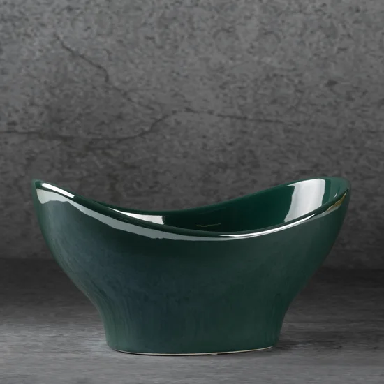 Misa ceramiczna  BENTO o kształcie łódki - 20 x 12 x 10 cm - turkusowy