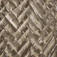 EUROFIRANY PREMIUM Welwetowa narzuta AGATA przeszywana w zygzaki z przecieranym srebrnym nadrukiem - 220 x 240 cm - brązowy 5