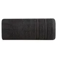 Ręcznik MANOLA z bordiurą podkreśloną żakardowymi paseczkami - 50 x 90 cm - czarny 3