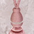 Dekoracyjny sznur do upięć z chwostem zdobiony drobnymi kryształkami - dł. 75 cm - różowy 3