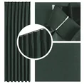 Zasłona DORA z gładkiej i miękkiej w dotyku tkaniny o welurowej strukturze - 220 x 240 cm - ciemnozielony 10