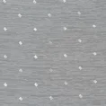 Firana gotowa SIBEL z srebrnym nadrukiem drobnych kwadracików - 300 x 160 cm - biały 9