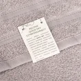 Ręcznik klasyczny JASPER z bordiurą podkreśloną delikatnymi brązowymi paskami - 70 x 140 cm - pudrowy róż 7