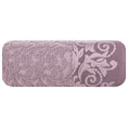 Ręcznik z żakardowym roślinnym wzorem - 70 x 140 cm - fioletowy 3