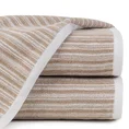 TERRA COLLECTION Ręcznik SEVILLE tkany w prążki na całej powierzchni - 50 x 90 cm - kremowy 1