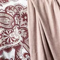 TERRA COLLECTION Komplet AVINION Koc z frędzlami + poszewka z miękkiej szenilowej tkaniny - 130 x 170 cm - różowy 11