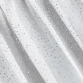 Firana z gładkiej etaminy zdobiona w górnej części aplikacją z iskrzących srebrnych dżetów - 300 x 145 cm - biały 6
