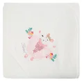 Ręcznik BABY z kapturem z haftowaną aplikacją z myszką baletnicą 3D - 100 x 100 cm - biały 4