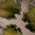 Patera NILA ze szkła artystycznego w kształcie liścia lilii wodnej - ∅ 28 x 3 cm - zielony 7
