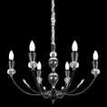 Lampa sześcioramienna MELBA z kryształami - ∅ 60 x 120 cm - srebrny 10