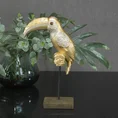 Tukan figurka złota bogato zdobiona, styl orientalny - 23 x 12 x 40 cm - złoty 3